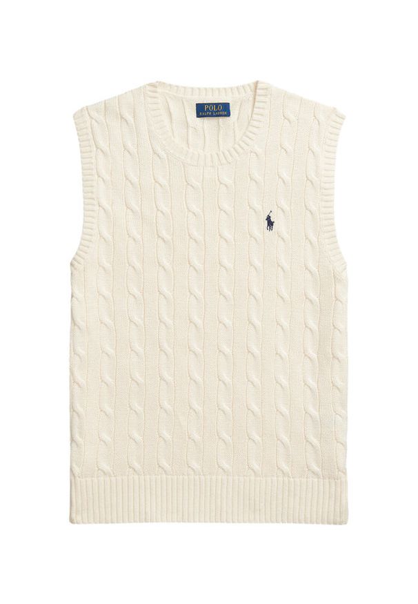Polo Ralph Lauren Sweter 710979113003 Écru Regular Fit. Typ kołnierza: polo. Materiał: bawełna