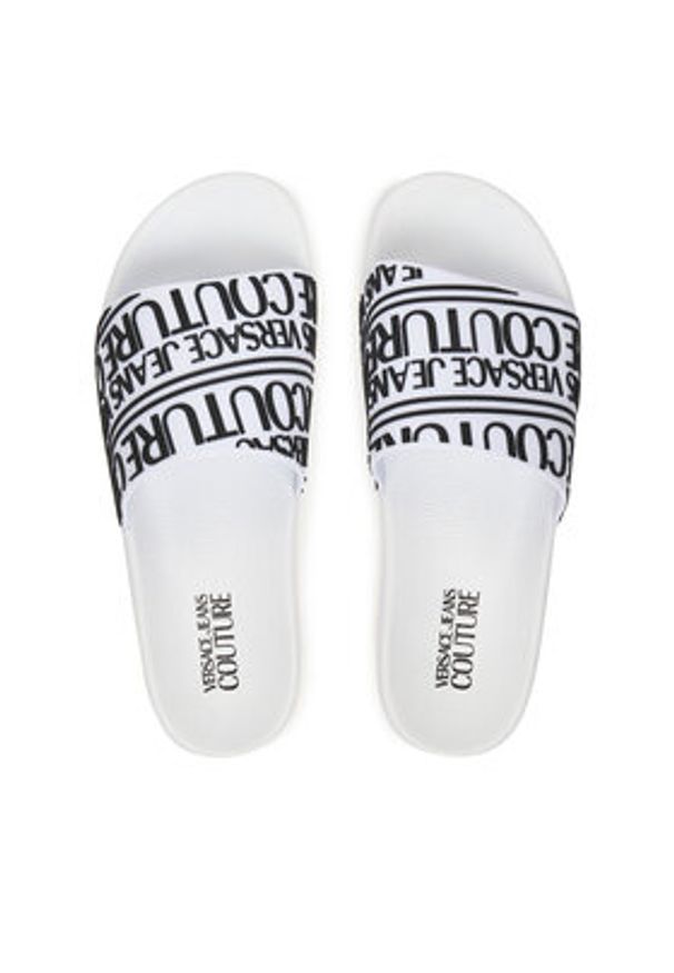 Versace Jeans Couture Klapki 80YA3SQ1 Biały. Kolor: biały. Materiał: syntetyk