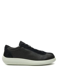 ecco - ECCO Sneakersy Soft Zero W 22025351052 Czarny. Kolor: czarny. Materiał: skóra, zamsz #1