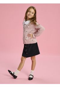 Sinsay - Sweter zapinany na guziki w drobne kwiatki - różowy. Kolor: różowy. Długość rękawa: długi rękaw. Długość: długie. Wzór: kwiaty #1