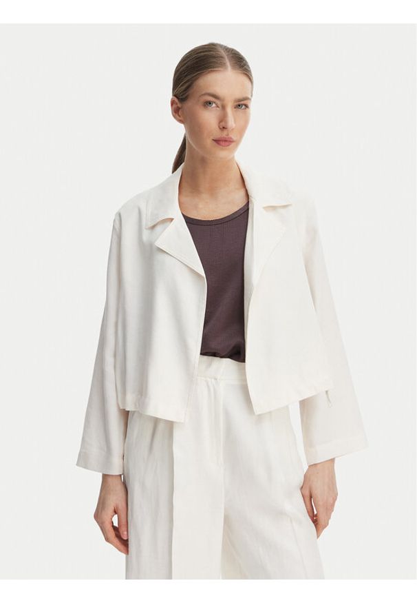 Marella Koszula Palchi 2613041015 Écru Regular Fit. Materiał: wiskoza