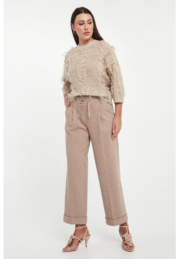 Sweter damski lniany PESERICO. Materiał: len