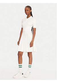 Lacoste Sukienka codzienna EF5803 Écru Regular Fit. Okazja: na co dzień. Materiał: syntetyk. Typ sukienki: proste. Styl: casual #3