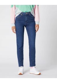 Wrangler - WRANGLER RETRO SKINNY DAMSKIE SPODNIE JEANSOWE JEANSY DEEP SEA W253WB12S. Styl: retro