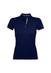 SOL'S - Damska Koszulka Polo Portland. Typ kołnierza: polo. Kolor: niebieski