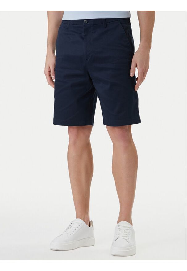 Calvin Klein Szorty materiałowe LV04LB600G Granatowy Regular Fit. Kolor: niebieski. Materiał: bawełna