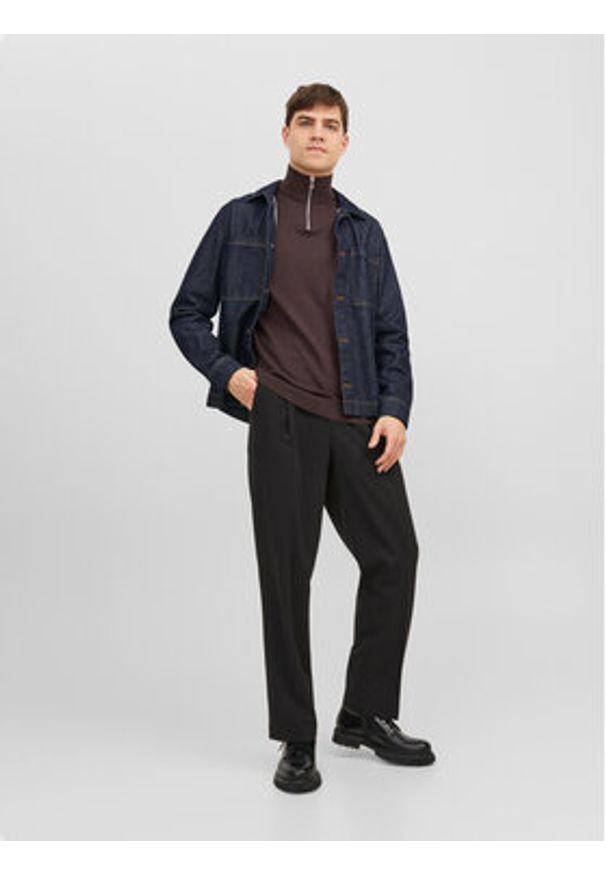 Jack & Jones - Jack&Jones Sweter 12189339 Brązowy Regular Fit. Kolor: brązowy. Materiał: bawełna