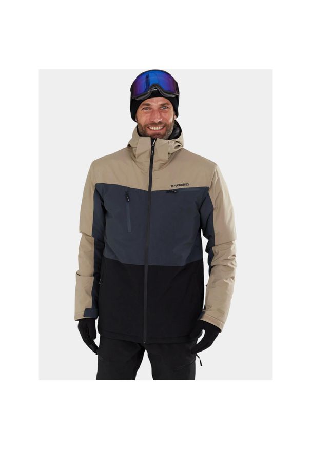 FUNDANGO - Kurtka Narciarska Męska Fundango Horatio. Kolor: wielokolorowy, szary, czarny, beżowy. Sezon: zima. Sport: narciarstwo