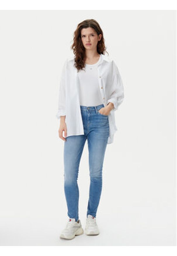 Tommy Jeans Jeansy Nora DW0DW20585 Niebieski Skinny Fit. Kolor: niebieski