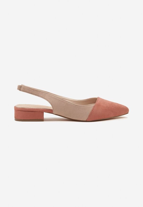 Renee - Beżowe Sandały Typu Slingback z Wkładką ze Skóry Naturalnej Galindena. Okazja: na co dzień. Zapięcie: sprzączka. Kolor: beżowy. Materiał: skóra. Sezon: lato. Obcas: na obcasie. Styl: klasyczny, elegancki, casual. Wysokość obcasa: średni