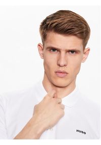 Hugo Polo 50470547 Biały Slim Fit. Typ kołnierza: polo. Kolor: biały. Materiał: bawełna #4