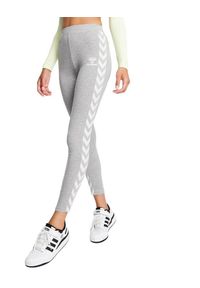 Legginsy treningowe damskie Hummel Classic Taped. Kolor: szary. Materiał: wiskoza, elastan, bawełna. Sport: fitness