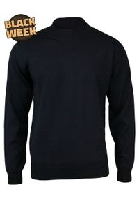 Półgolf Granatowy Klasyczny Wełna Merynosa - MM Classic, Męski. Kolor: niebieski. Materiał: akryl, wełna. Styl: klasyczny #1