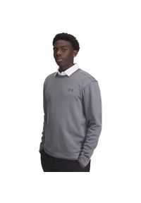Polarowy sweter Under Armour. Typ kołnierza: golf. Kolor: szary. Materiał: polar. Sport: golf #1