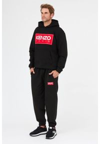 Kenzo - KENZO Czarna bluza męska z kapturem, Rozmiar S. Typ kołnierza: kaptur. Kolor: czarny