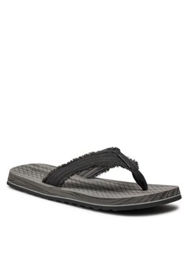 skechers - Skechers Japonki Tantric-Fritz 205098/BLK Czarny. Kolor: czarny. Materiał: materiał