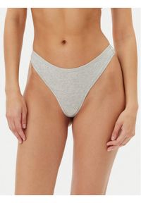 TOMMY HILFIGER - Tommy Hilfiger Stringi UW0UW05741 Szary. Kolor: szary. Materiał: bawełna