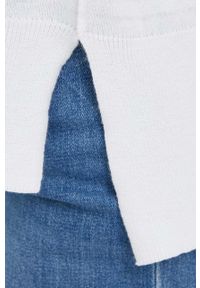 DKNY - Dkny sweter z domieszką kaszmiru kolor biały lekki. Kolor: biały. Materiał: kaszmir #3