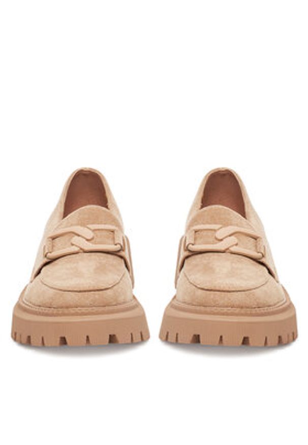 DeeZee Loafersy LE601-5 Beżowy. Kolor: beżowy. Materiał: materiał