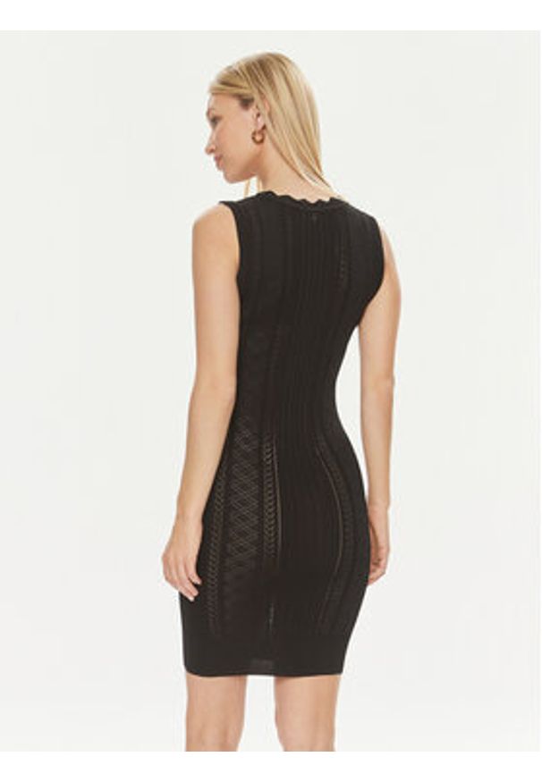 Guess Sukienka dzianinowa Es Sl Adaline W4GK11 Z2U00 Czarny Slim Fit. Kolor: czarny. Materiał: syntetyk