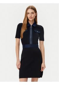 Morgan Sukienka dzianinowa 251-RMJEAN Czarny Slim Fit. Kolor: czarny. Materiał: syntetyk #1