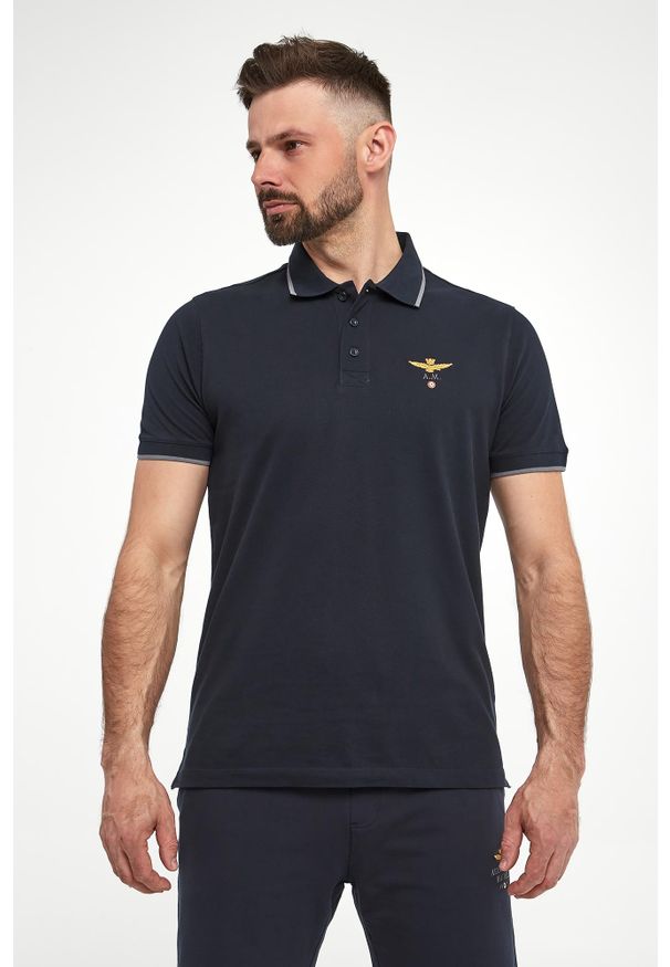 Aeronautica Militare - Polo męskie AERONAUTICA MILITARE. Typ kołnierza: polo