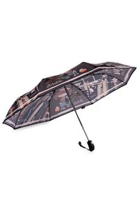 Brązowy Mały Parasol Anekke Damski. Kolor: brązowy. Materiał: materiał #3