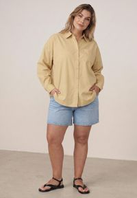 Born2be - Żółta Bawełniana Koszula o Kroju Oversize Nororena. Okazja: na co dzień. Kolor: żółty. Materiał: bawełna. Styl: elegancki, casual #4