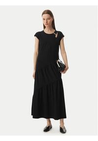 Liu Jo Sport Sukienka codzienna TA6237 J3855 Czarny Relaxed Fit. Okazja: na co dzień. Kolor: czarny. Materiał: bawełna. Typ sukienki: proste, sportowe. Styl: sportowy, casual #3