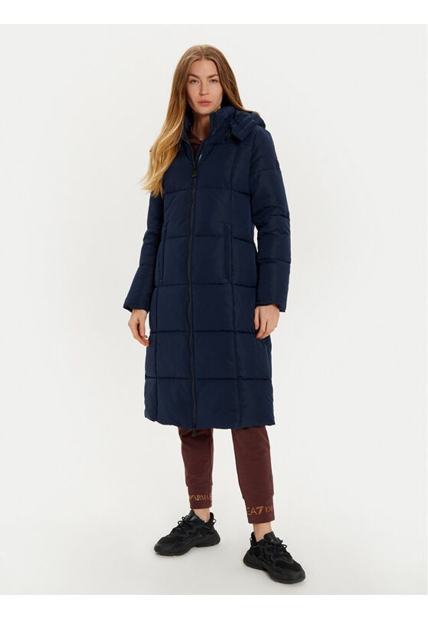 EA7 Emporio Armani Płaszcz zimowy 6DTL01 TN8AZ 1562 Granatowy Regular Fit. Kolor: niebieski. Materiał: syntetyk. Sezon: zima
