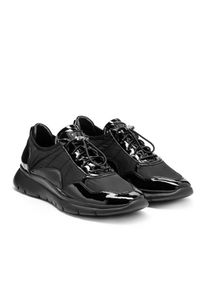 Kazar - Czarne sneakersy męskie. Kolor: czarny. Materiał: tkanina, skóra, lakier. Sport: bieganie #2