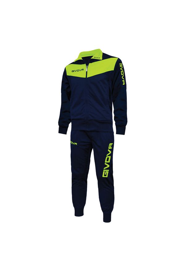 Givova - Dres Męski Tuta Visa. Kolor: niebieski. Materiał: dresówka