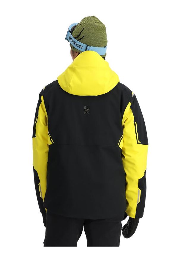 Kurtka narciarska męska Spyder Titan. Kolor: wielokolorowy, żółty, czarny. Sezon: zima. Sport: narciarstwo