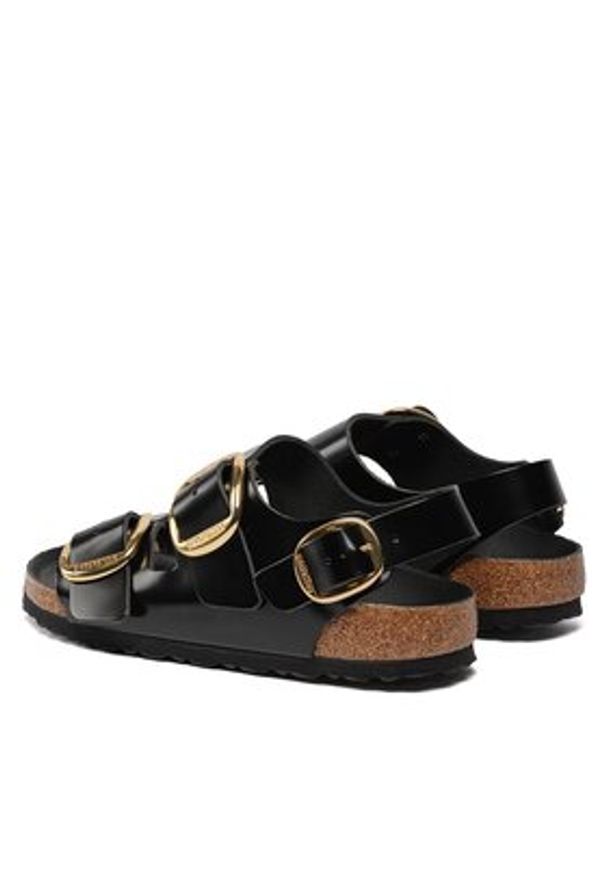 Birkenstock Sandały Milano Big Buckle 1024211 Czarny. Kolor: czarny. Materiał: skóra