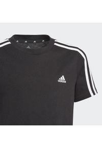 Adidas - Koszulka dziecięca adidas Essentials 3-Bandes. Kolor: czarny, biały, wielokolorowy. Sport: joga i pilates