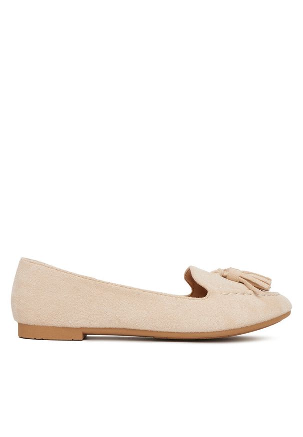 Loafersy DeeZee. Kolor: beżowy