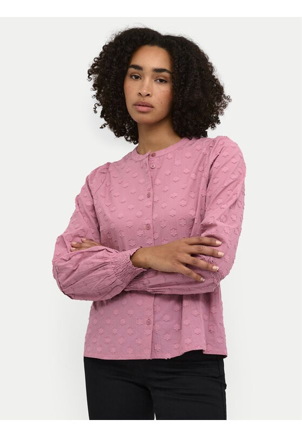 Kaffe Koszula Enya 10509091 Różowy Regular Fit. Kolor: różowy. Materiał: bawełna