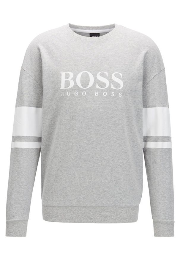 BOSS - Boss Bluza Authentic 50431103 Szary Regular Fit. Kolor: szary. Materiał: bawełna