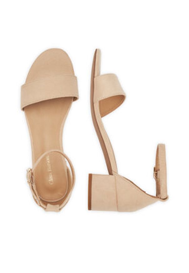 Clara Barson Sandały WS24037-02 Beżowy. Kolor: beżowy. Materiał: materiał