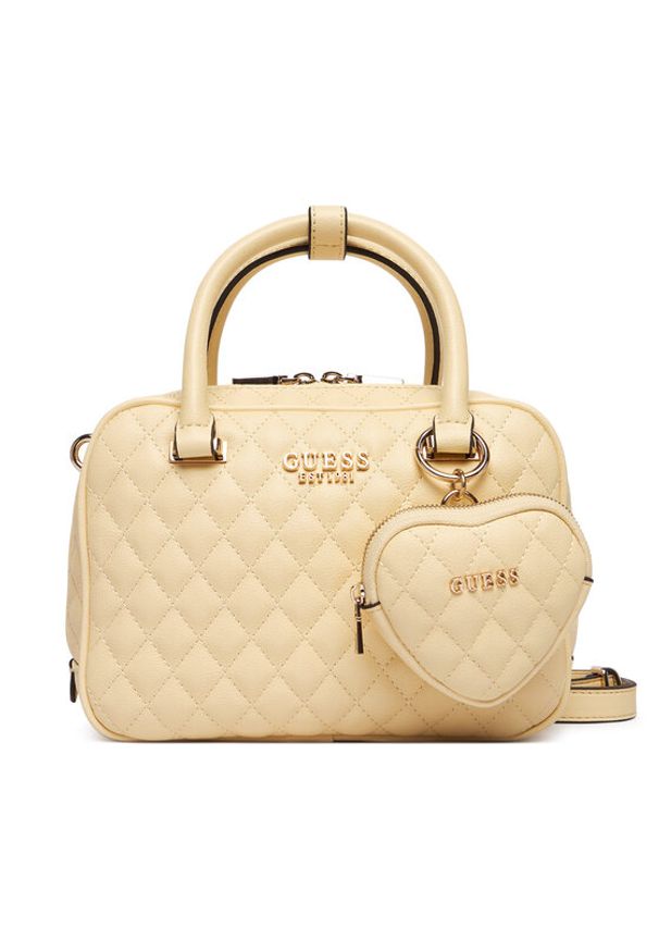 Guess Torebka Atabey HWQG98 94050 Żółty. Kolor: żółty. Materiał: skórzane