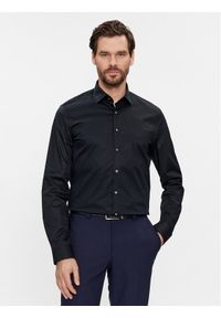 Calvin Klein Koszula K10K112088 Czarny Slim Fit. Kolor: czarny. Materiał: bawełna