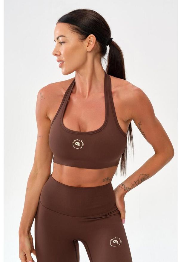 ROUGH RADICAL - Stanik sportowy fitness Rough Radical Zoya Sports Bra. Kolor: brązowy. Sport: fitness