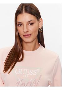 Guess Bluza W3YQ01 KB683 Różowy Regular Fit. Kolor: różowy. Materiał: bawełna, syntetyk #4