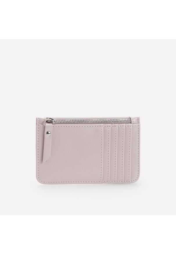 Reserved - Mały portfel z kieszonką - Fioletowy. Kolor: fioletowy