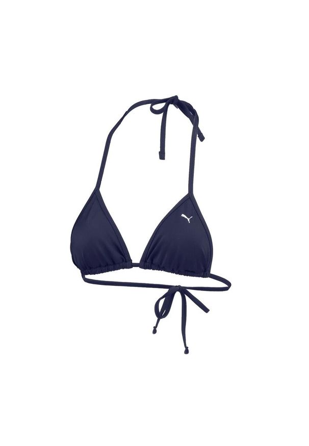 Damski trójkątny góra od bikini Puma, granatowy. Kolor: niebieski. Materiał: poliester