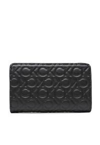 Calvin Klein Duży Portfel Damski Re Lock Bifold Wallet Emb Mono K60K610240 Czarny. Kolor: czarny. Materiał: skóra