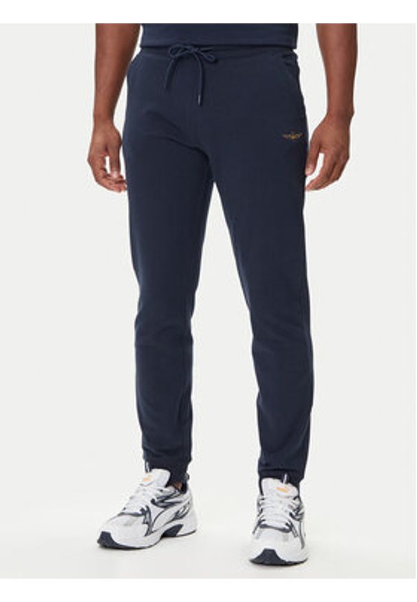 Aeronautica Militare Dres 252TF0102UF00662 Granatowy Regular Fit. Kolor: niebieski. Materiał: bawełna