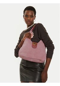 Pinko Torebka Hobo Mini PE 24 PLTT 103275 A0YG Różowy. Kolor: różowy. Materiał: skórzane, zamszowe