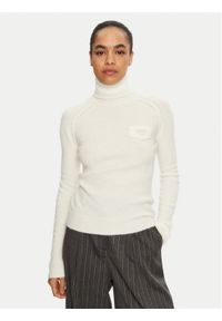 Liu Jo Golf WF4363 MA49P Écru Regular Fit. Typ kołnierza: golf. Materiał: syntetyk #1