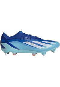 Adidas - Buty piłkarskie adidas X Crazyfast.1 Sg M IE6628 niebieskie. Zapięcie: sznurówki. Kolor: niebieski. Szerokość cholewki: normalna. Sport: piłka nożna
